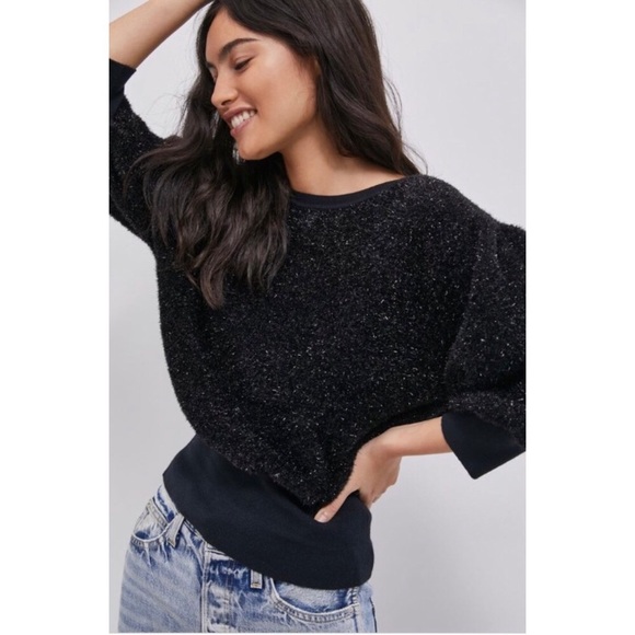 NWT ANTHROPOLOGIE PAMELA TINSEL SHIMMER SWEATER - Picture 10 of 10